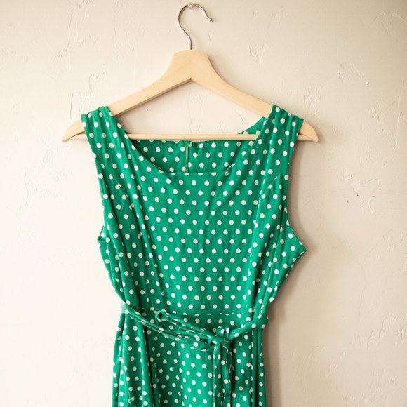 green polka dot dress - Picture 1 of 3